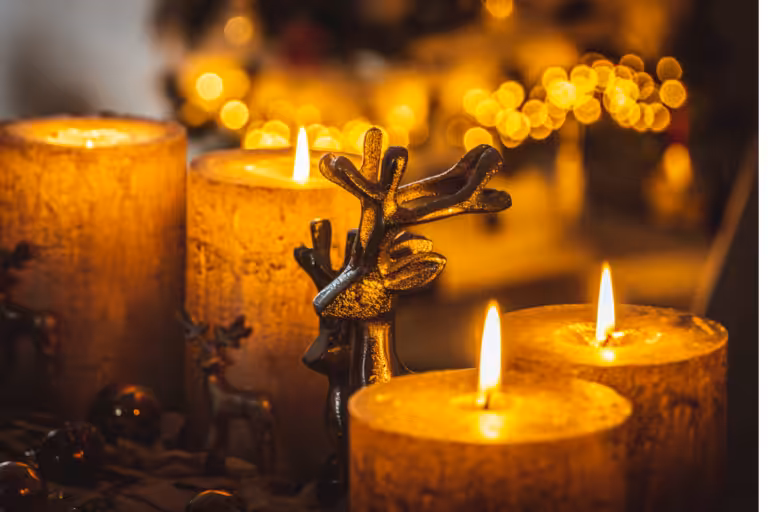 Kerzen gold Weihnachten